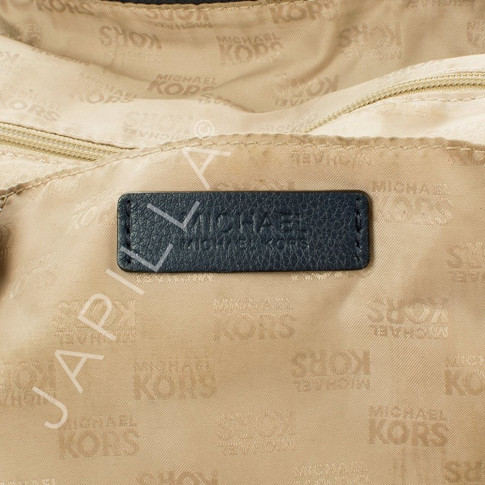 MICHAEL KORS PEBBLED BLUE LEATHER SATCHEL - Picture 9 of 13